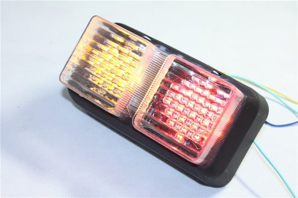 HTT Motorcycle Clear Led Tail Light Brake Light with Integrated Turn Signals Indicators For Honda 00-06 RC51 RVT1000R/00-01 Honda VTR-SP1/02-05 VTR-SP2