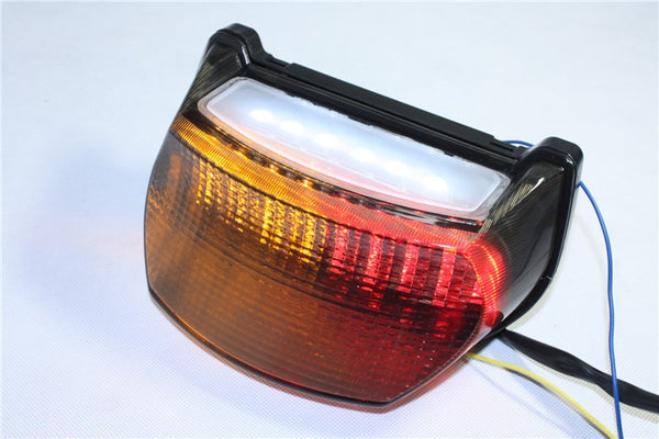 HTT Motorcycle Smoke Led Tail Light Brake Light with Integrated Turn Signals Indicators For Kawasaki Ninja 1996-2003 ZX-7R / ZX750 / ZX-7RR - 1995-1997 GPZ 1100 / ZX1100