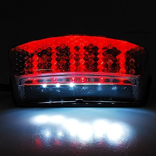 HTT Motorcycle Clear Led Tail Light Brake Light with Integrated Turn Signals Indicators For 1994-2008 Ducati Monster 400 / 600 / 620 / 695 / 750 / 800 / 900 / 1000
