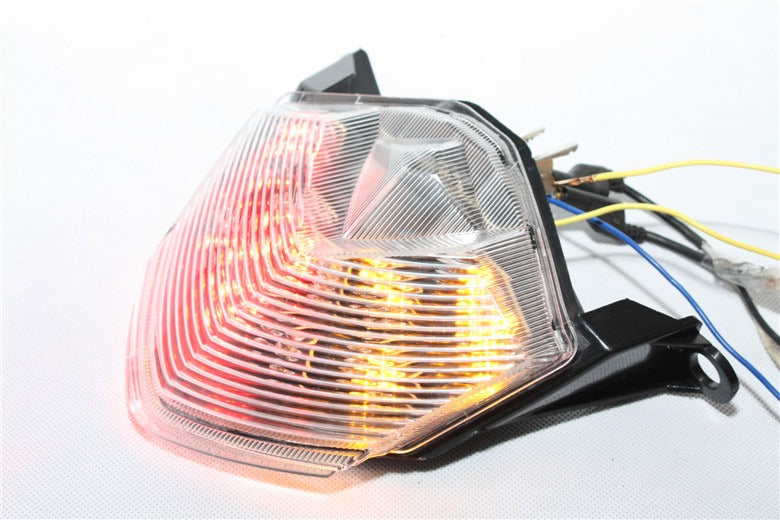 HTT Motorcycle Clear Led Tail Light Brake Light with Integrated Turn Signals Indicators For Kawasaki 07-12 Z750/07-08 Z1000/08-10 ZX-10R ZX1000/09-12 ZX-6R ZX600