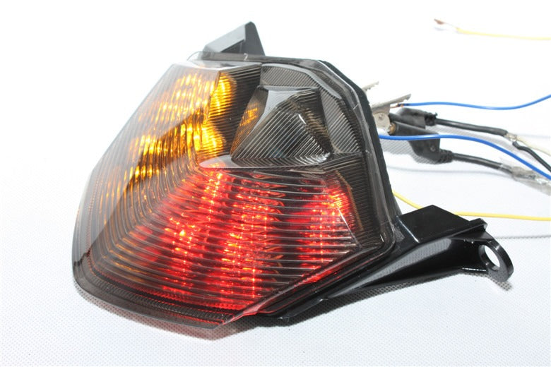 HTT Motorcycle Smoke Led Tail Light Brake Light with Integrated Turn Signals Indicators For Kawasaki 07-12 Z750/07-08 Z1000/08-10 ZX-10R ZX1000/09-12 ZX-6R ZX600