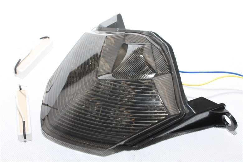 HTT Motorcycle Smoke Led Tail Light Brake Light with Integrated Turn S