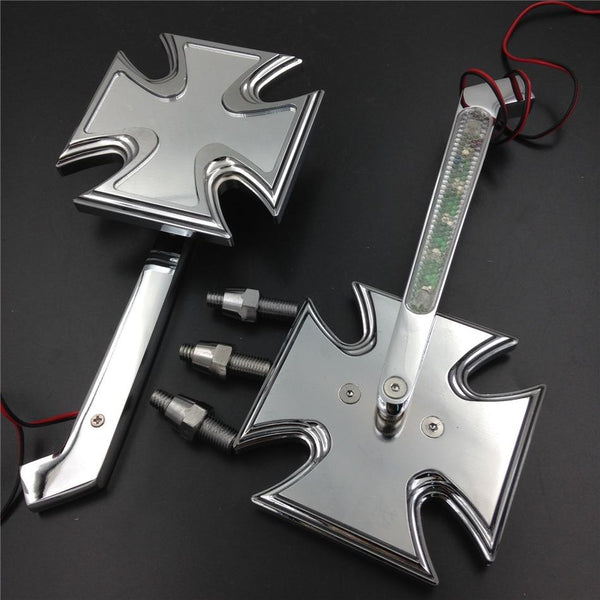 Cross LED turn signals Running Mirror for Honda CBR600 900 929 954 1000RR OVAL Shape