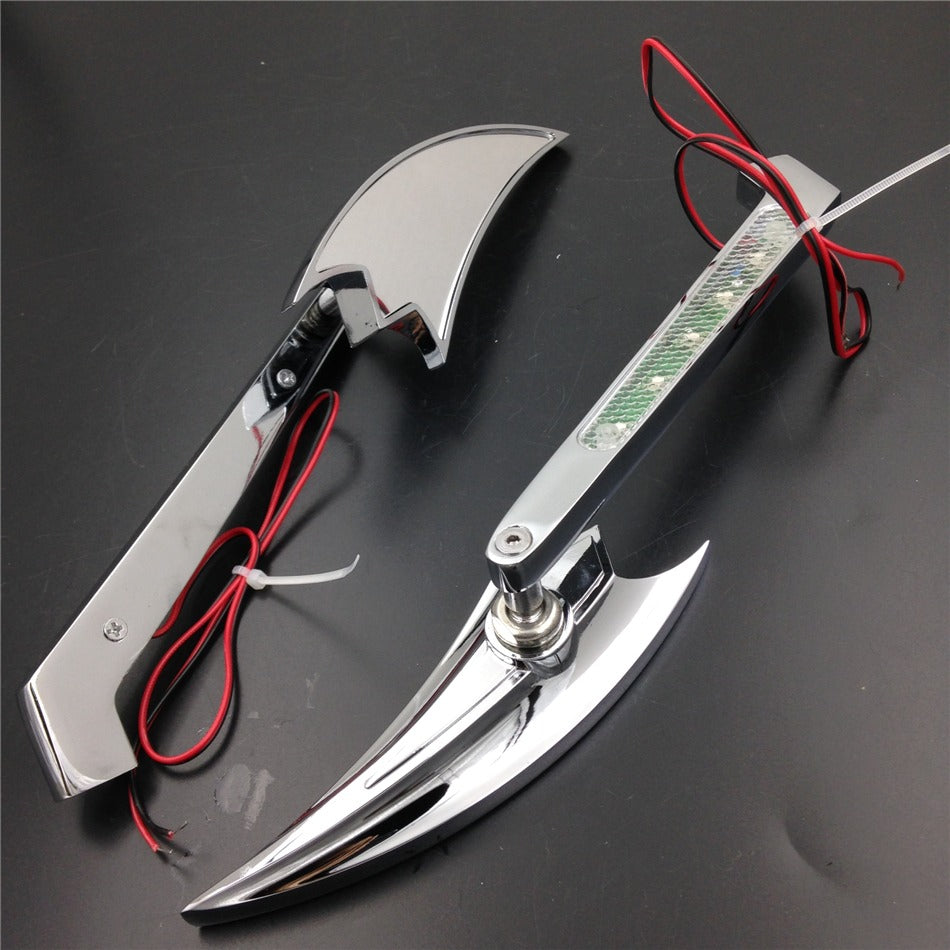 LED turn signals Running Blade Mirror fit Suzuki GSXR600 750 1000 1100 Hayabusa OVAL