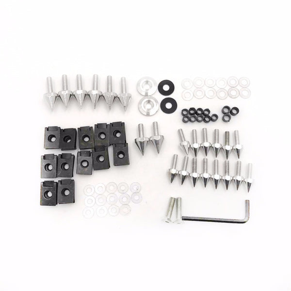 HTTMT Silver Spike Fairing Bolts Kit For 1998-2002 Kawasaki Ninja Zx6 Zx6R Zx9R