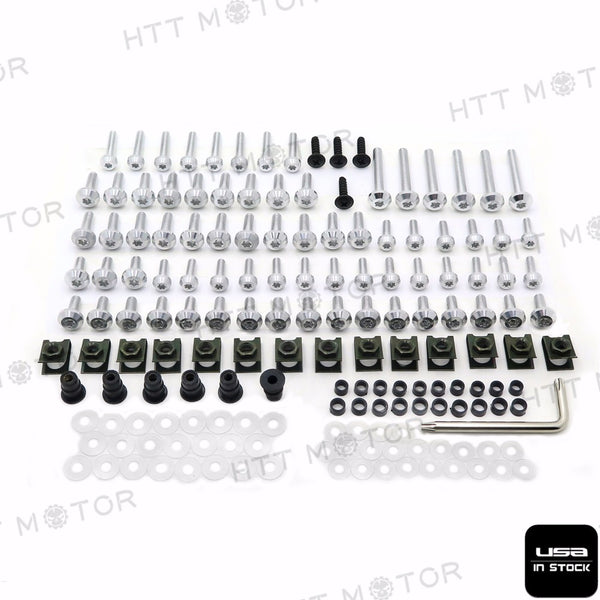 HTTMT- CNC Fairing Bolt Kit Body Screws Fasteners for Kawasaki Ninja ZX12R 2000-2005