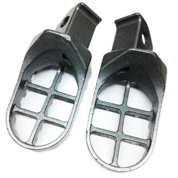 HTT Gunmetal Black Motocross MX Foot Pegs For 96-97 Suzuki DR650SE 90-95 DR350 1990-1993 DR250