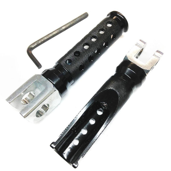 HTT Black Front Foot Pegs Rest for Suzuki GSXR 600 750 1000 Hayabusa GSX-R 1300R