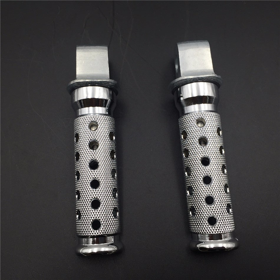 HTT Motorcycle Silver Polished Front Foot Pegs For Kawasaki EX250 ZX600 Ninja ZX7 ZX-9R ZX11 C/D ZX6 D/E/R 1990 1991 1992 1993 1994 1995 1996 1997 1998