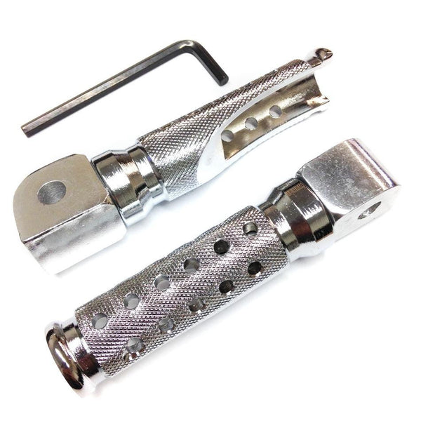 HTT Chrome Front Foot Pegs For YAMAHA FZR 600 Seca II XJ 600S YZF 600R 750R 1000R