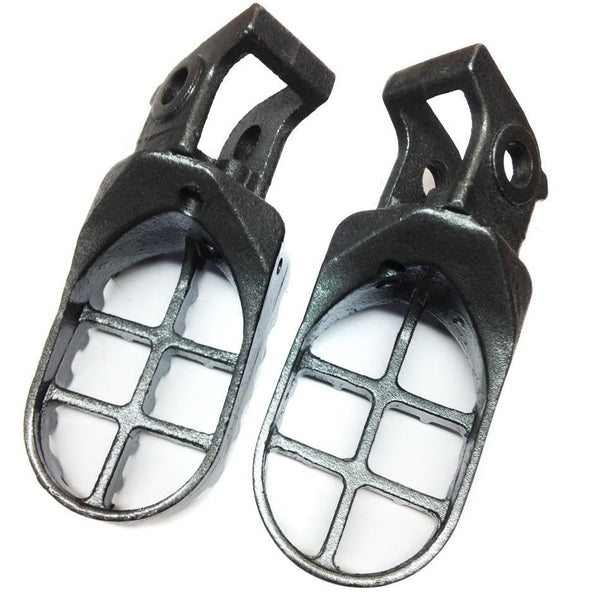 HTT Gunmetal Black Motocross MX Dirt Bike Foot Pegs For 1988-1994 Honda CR125R CR500R CR250R