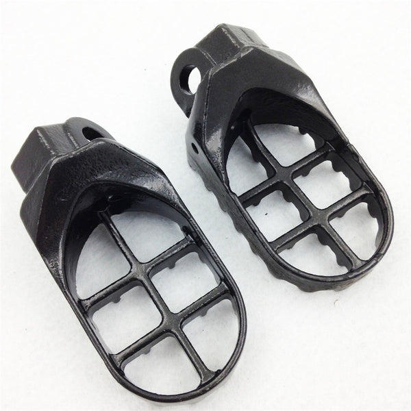 HTT Motorcycle Gunmetal Black Foot Pegs For Suzuki RM125 250 RMX250 DR-Z Kawasaki KLX400R KX500