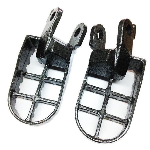 HTT Gunmetal Black Motocross MX Steel Foot Pegs For 1991-1996 Honda XR250L 1988-1995 XR250R
