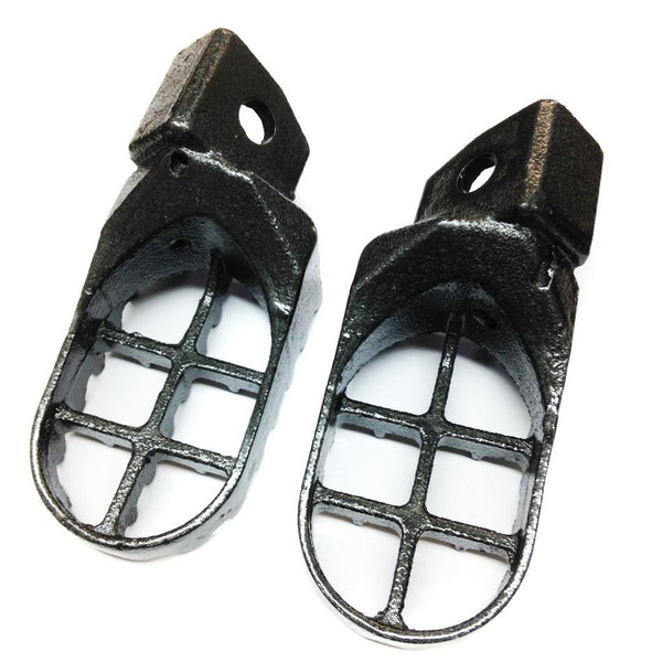 HTT Gunmetal Black Motocross MX Steel Foot Pegs For Yamaha YZ80 WR250 YZ125 YZ250 WR500 WR200