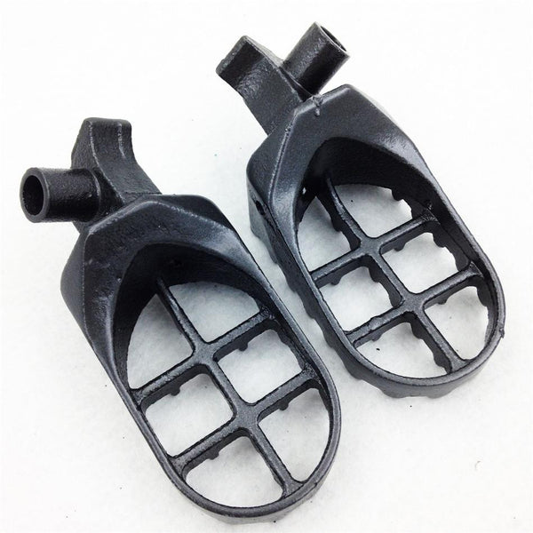 HTT Gunmetal Black Motocross MX Dirt Bike Steel Foot Pegs For 2003 2004 Suzuki RM125 RM250