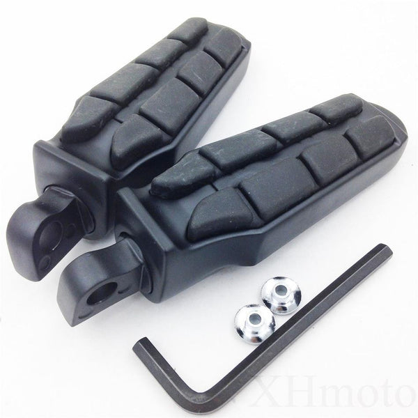 HTT Black 4400 Retro Foot Pegs Rest For Harley Softail Sportster Dyna Glide Fat Boy Road