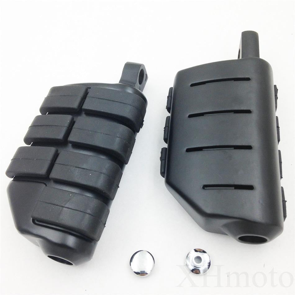 HTT High Quality Black 8028 ISO Dually Foot Rest pegs For Harley Touring Electra Glide Softail & Dyna