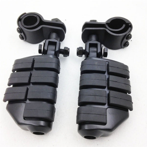Clamps 1" 1 1/4" Front Foot Pegs For YAMAHA V-STAR XVS650 XVS950