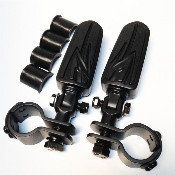 Black Front Rider Flame Foot Pegs Clamps mounting Bracket For Honda Magna VLX600 Shadow valkyrie