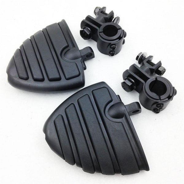 Front Clamps 1" Highway ISO WING Rider Foot pegs For SUZUKI INTRUDER BOULEVARD