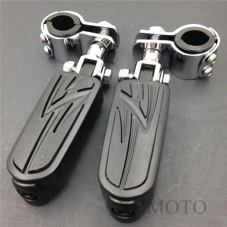 1" 1 1/4" Highway Radical Flame Foot Pegs Clamps For TRIUMPH ROCKET 3 2300CC