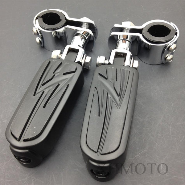 Highway Flame Foot Pegs Clamps For YAMAHA V-STAR XVS1300 XVS650 XVS950 XVS1100