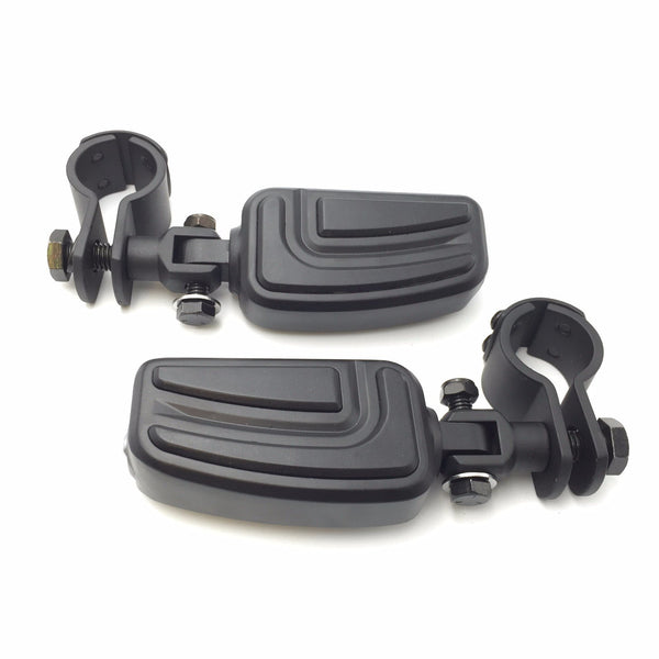 HTT Motorcycle Black AirFlow Arrow Foot Rest Foot Pegs with 1" and 1 1/4" Mounting Bracket For Honda GL1800 GL1500 GL1100 GL1200 VT750 Shadow VT750C ACE VT1100 VTX1300 1800