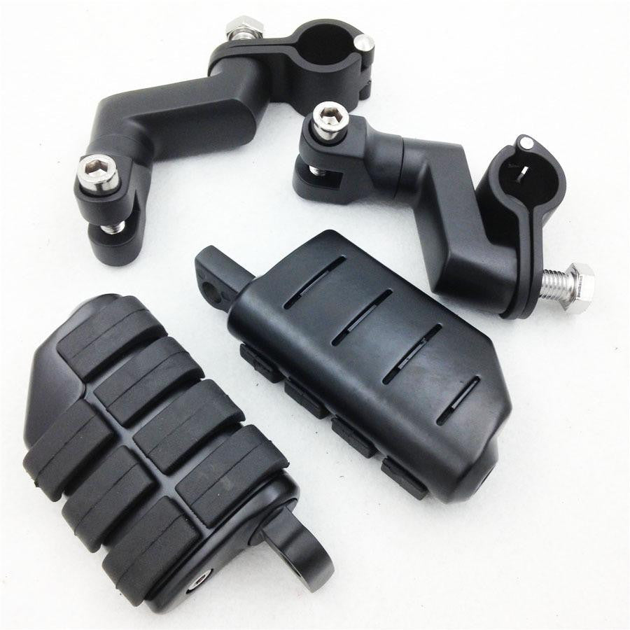Front Clamps 1" Large Foot Pegs For SUZUKI VL VZ M800 C800 M109R M90 S50 C90