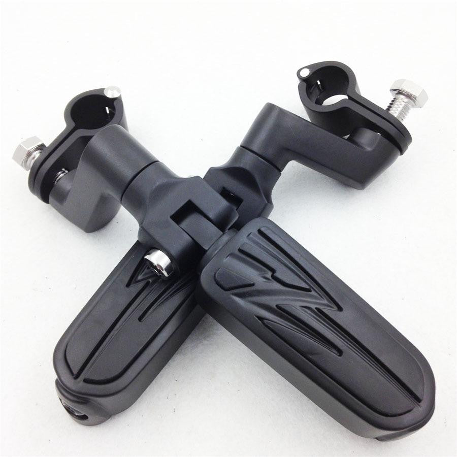 1.5" 1 1/2" Highway Radical Flame Foot Pegs Clamps For TRIUMPH SUZUKI VL1500 VL800 VZ800