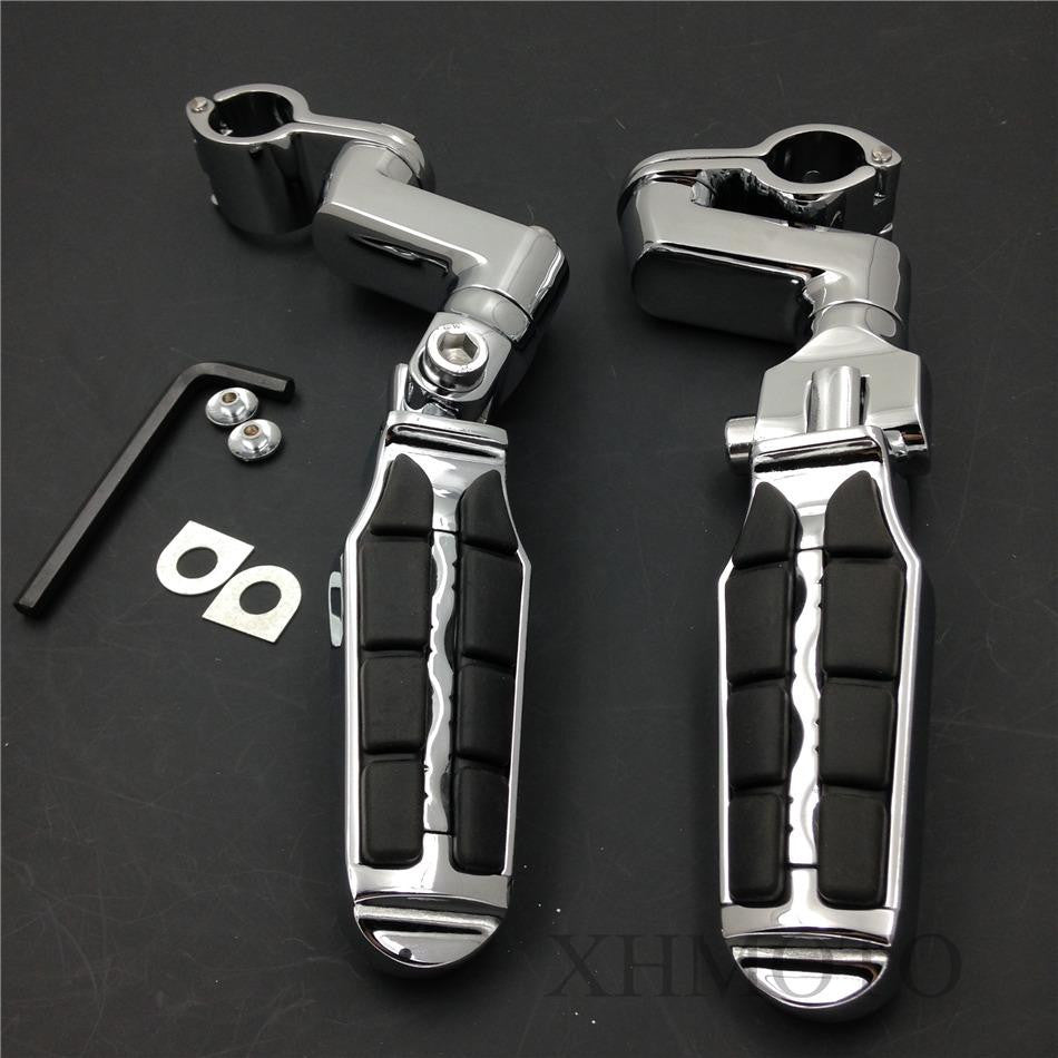 1.25" Highway Radical Tombstone offset Mount Clamp Foot peg for Harley Sportster