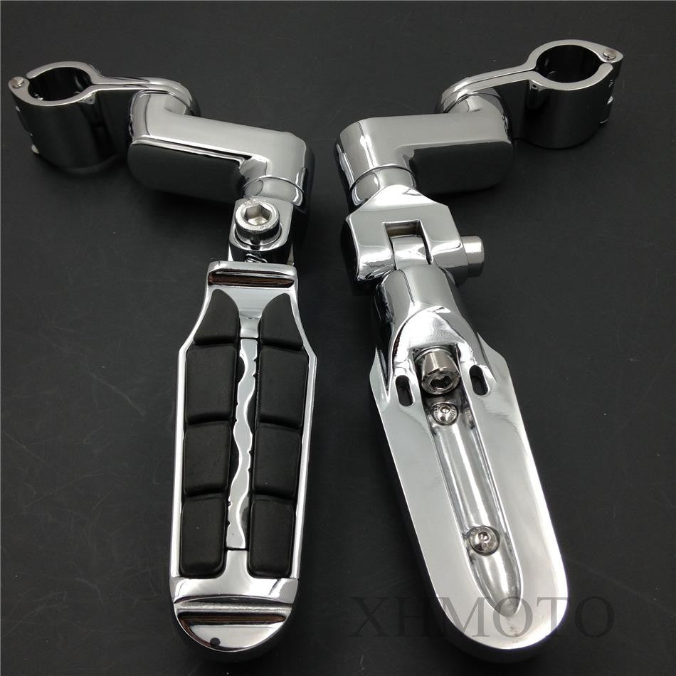 1.25" ENGINE GUARDS Tombstone offset Mount Clamp Foot peg for Harley Sportster