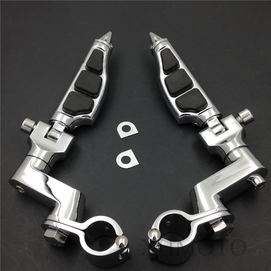 1" Highway Radical Stiletto 4475 Foot Pegs Clamps For Harley Sportster Touring
