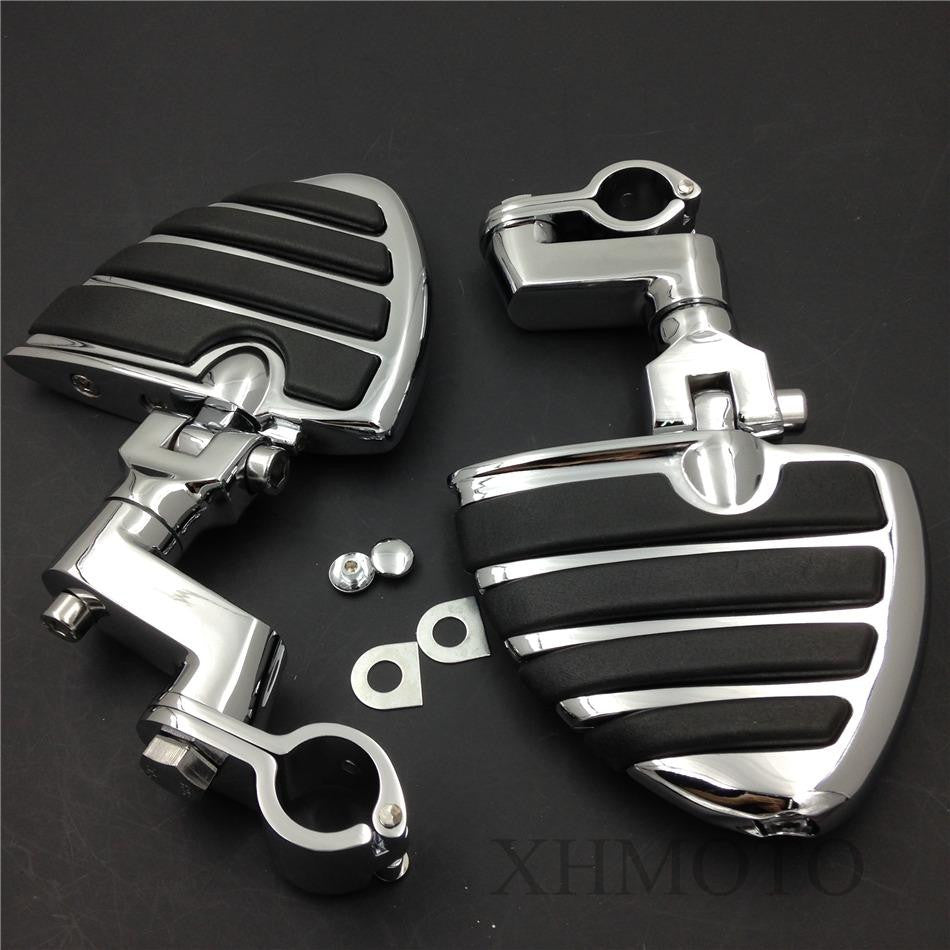 Front 1" large Wing Footpegs ENGINE GUARDS Clamps for H-D Sportster 883 xl1200 1340