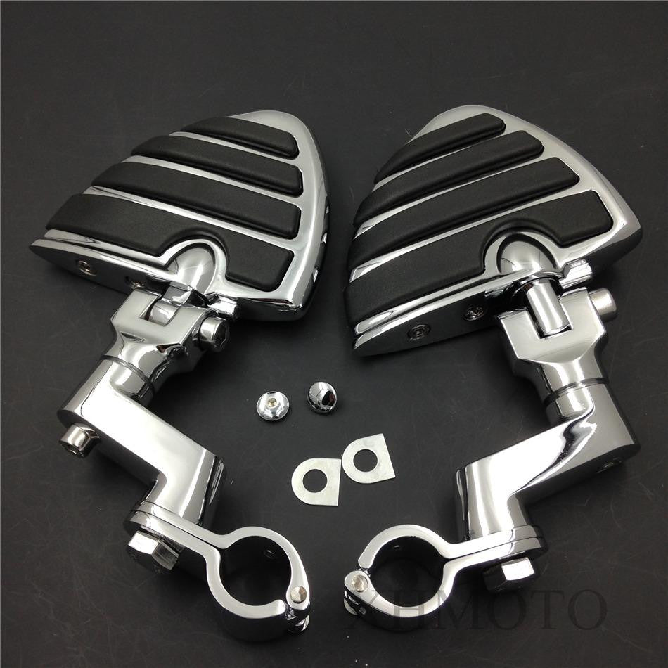1.25" Wing Footpegs rest Male Mount Clamps for H-D Sportster 883 xl1200 1340
