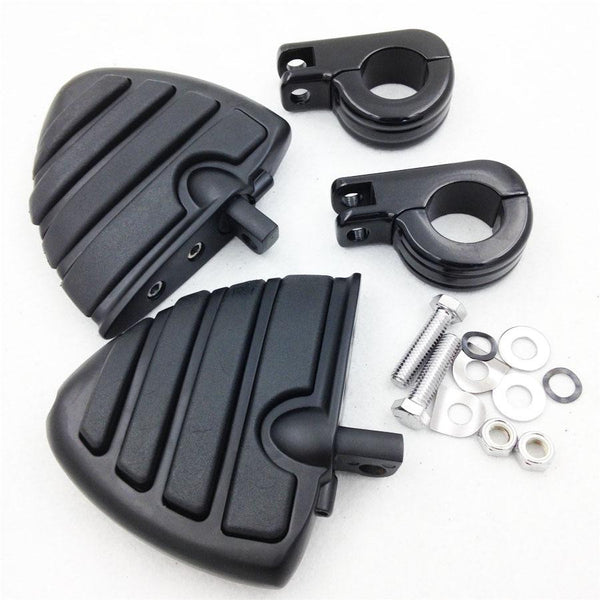 1 1/2" Wing Footpegs mount P Clamps for SUZUKI VL125 VL250 VZ1500 C800 C1800RT