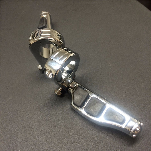 Rider 1 1/4" Stiletto 4475 Foot Peg P-Clamps For Honda Shadow ACE Magna Valkyrie Chrome Body Black Rubber