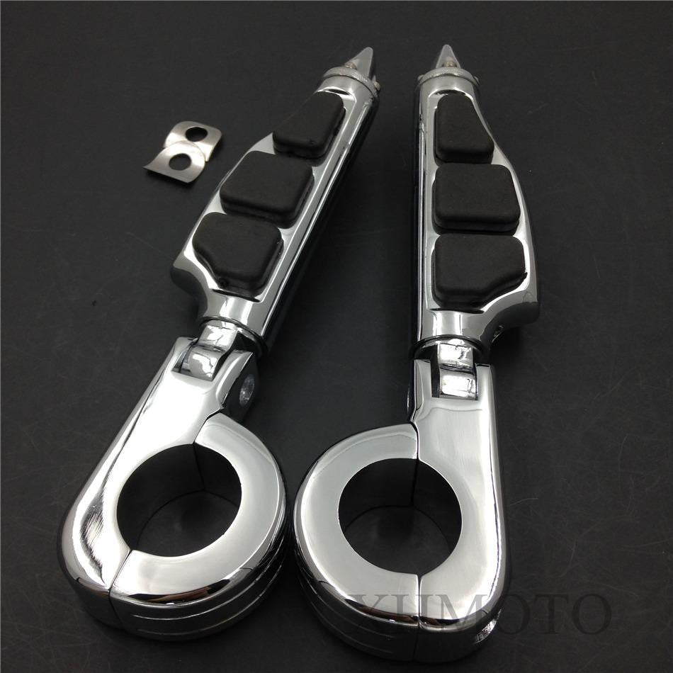 1 1/2" Highway ENGINE GUARDS Foot Pegs P-Clamps For Harley Sportster Touring