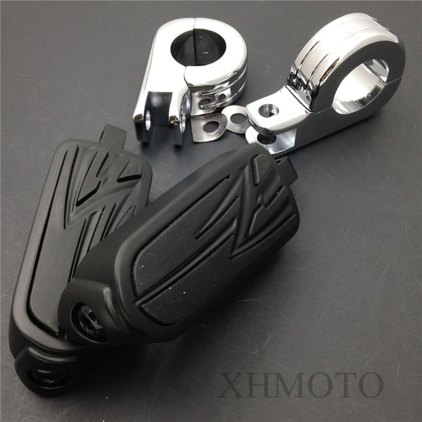 Rider 1 1/2" Flame Foot Pegs P Clamps For YAMAHA Roadstar xv1700 KAWASAKI VULCAN