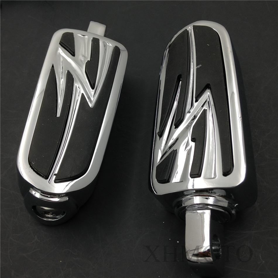 1 1/4" Highway Flame Foot Pegs P Clamps For Harley Sportster 883 1340 XL1200