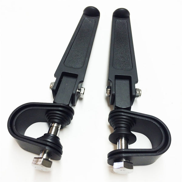 HTT- Fit 1"- 1.25" 1 1/4" Engine Guard U-Clamp Footpegs For Harley Sportster Springer Street Bob  Black