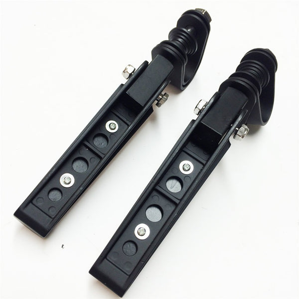 HTT- Black Fit 1"- 1.25" 1 1/4" Engine Guard U-Clamp Footpegs For Harley Springer Softail EFI FXSTSI Bad Boy Fxstsb Fxs Dyna