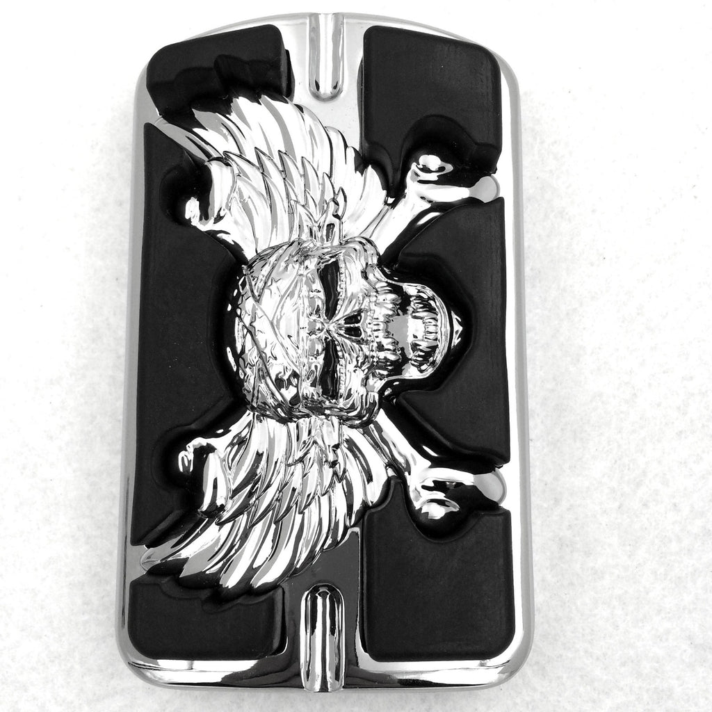 Wing Skull Zombie Emblem Chromed Harley Davidson Touring Softail Brake