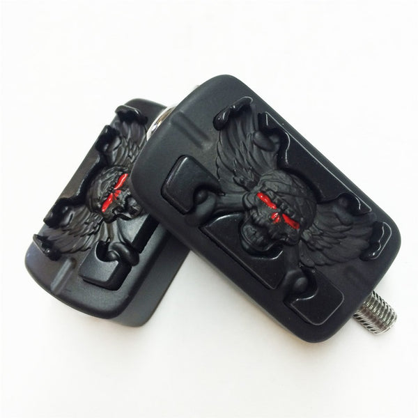 HTT Wing Skull Zombie Shape .Skull Shifter Peg For Harley Electra Wide Super Low Glide Softail XLX Black