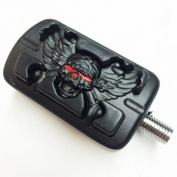 HTT Wing Skull Zombie Shape FOOT PEG PEDAL FOR HARLEY DAVIDSON DYNA V-ROD CVO SOFTAIL 1987-2014