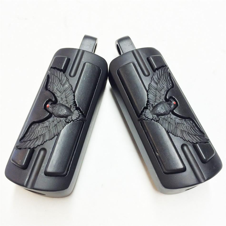 HTT Eagle Hawk Shape Foot Pegs Fits most models with H-D male mount-style footpeg supports See Description for Detail