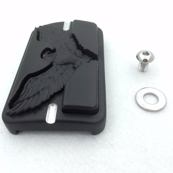 HTT Motorcycle Black Harley Davidson Touring Softail Brake Pedal Large Pad H-D Eagle Hawk Emblem