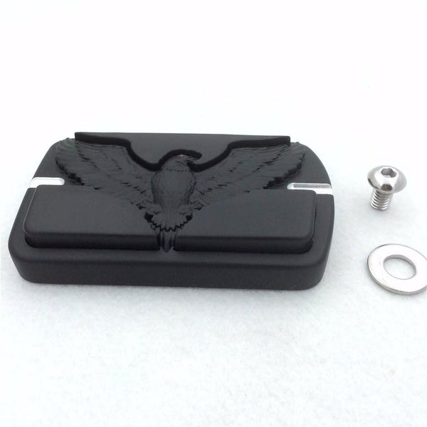 HTT Motorcycle Black Eagle Hawk Emblem Foot Large Brake Pedal For Harley Touring Softail Deluxe FLSTN