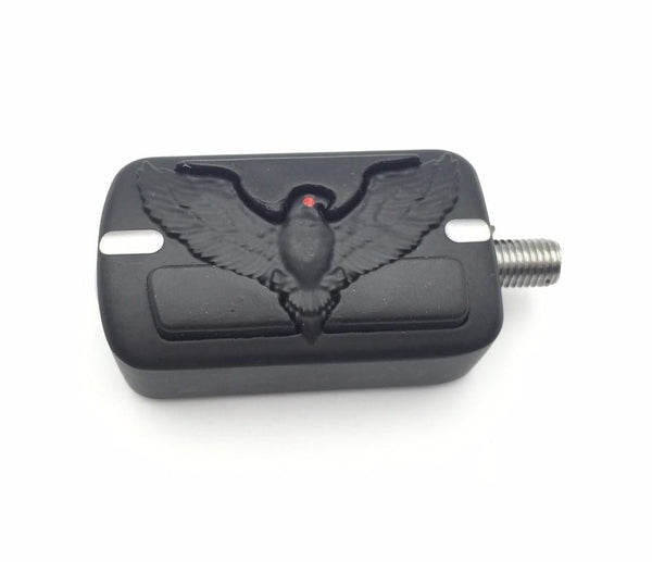 HTT Motorcycle Black Eagle Hawk Emblem Foot Peg Footrest Footpegs For 1987-2014 Harley Davidson Dyna V-ROD CVO Softail