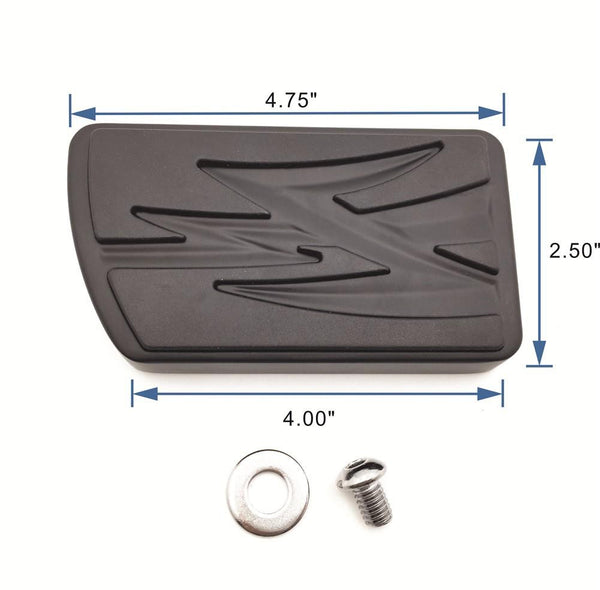 Black Lightning Large Brake Pedal Pad For Harley Davidson 2012-later Dyna FLD/1986-later FL Softail/ 1980-later Touring