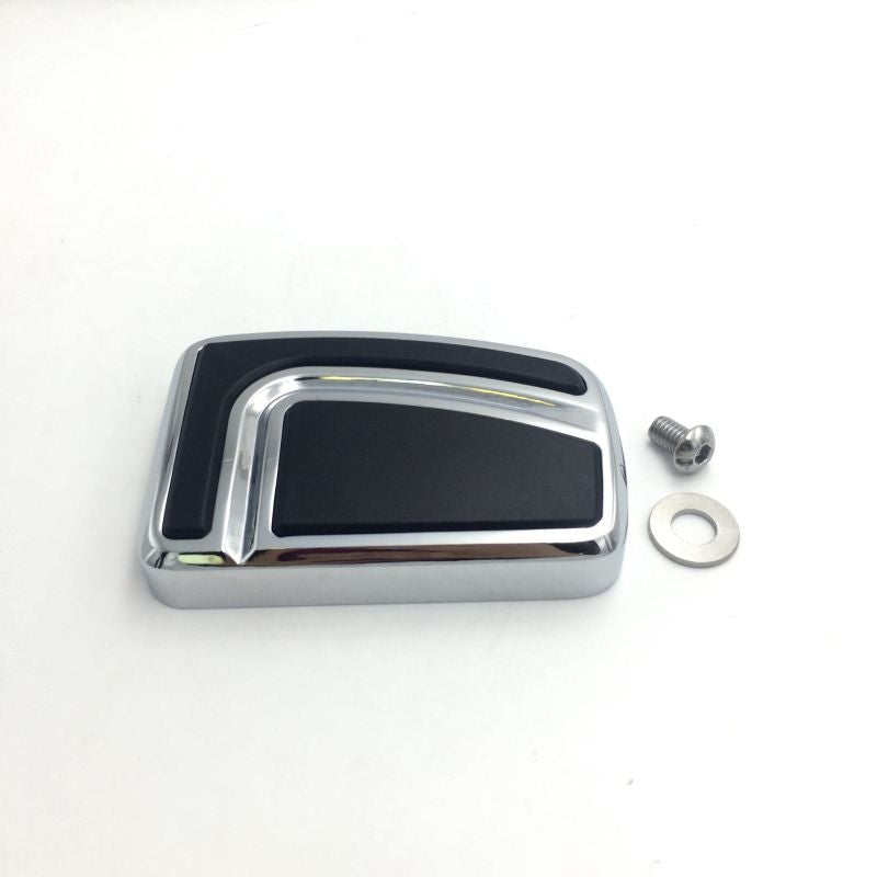 HTT Motorcycle Chrome Large Airflow Groove Brake Pedal Pad For Harley Davidson 12-later FLD 86-later FL Softail 80-later Touring 08-later Trike Road King Street Glide